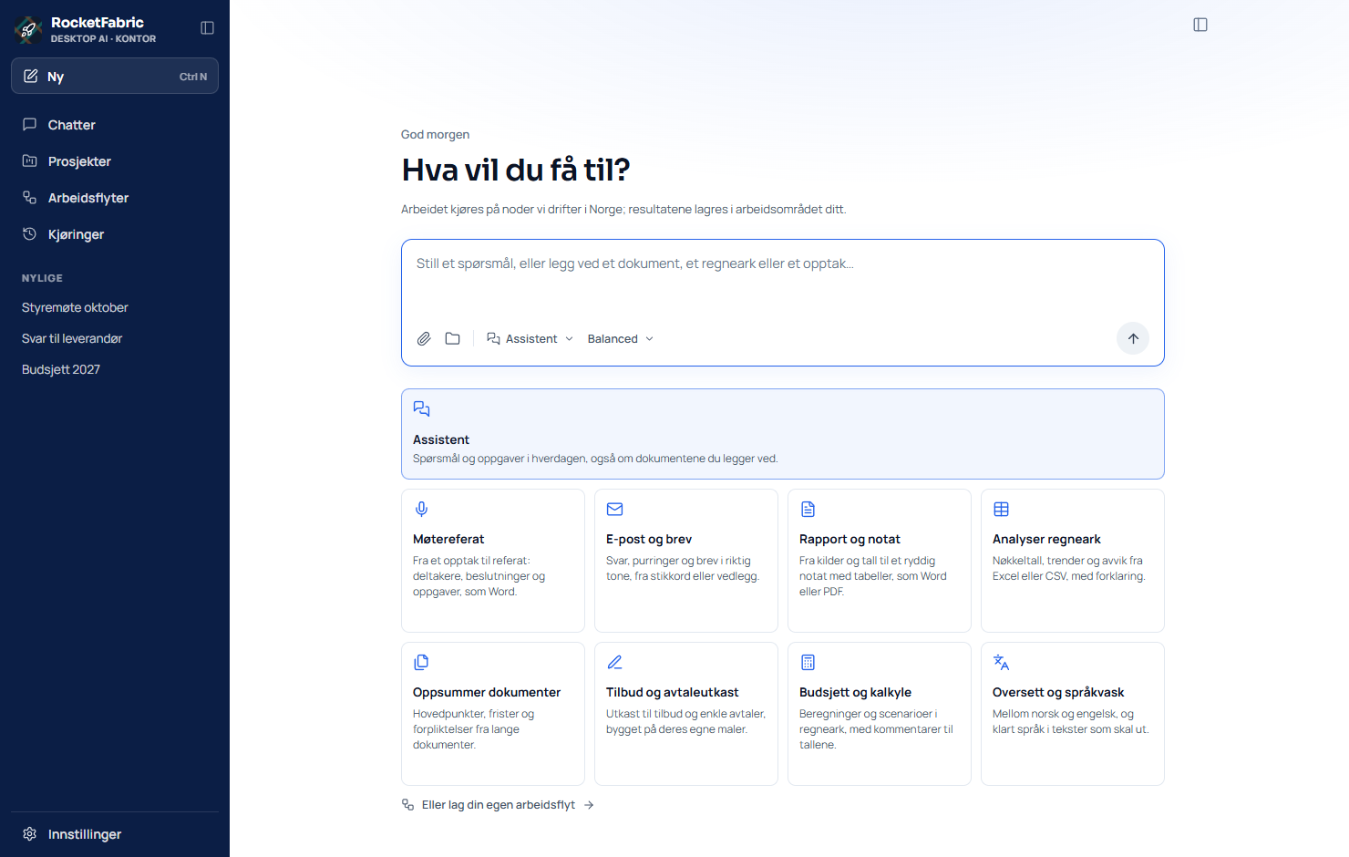 Eksempel: Desktop AI Kontor